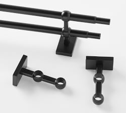 Standard Double Curtain Rod &amp; Wall Bracket