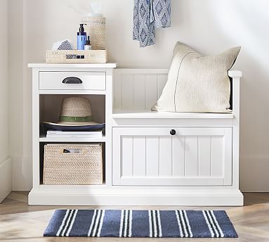 Entryway bench with back and storage sales
