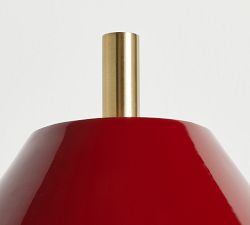 Monroe Red Enamel Shade, Set of 2 (12&quot;)