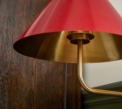 Monroe Red Enamel Shade, Set of 2 (12&quot;)