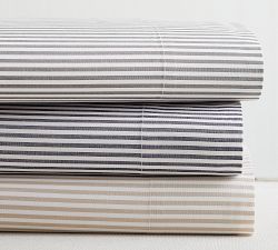 Wheaton Stripe Organic Percale Sheet Set