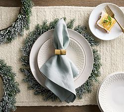 Frosted Pine Wreath Chargers