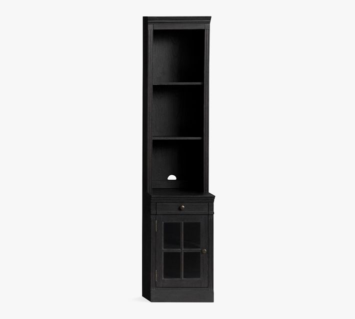 Narrow bookcase with cabinet sales