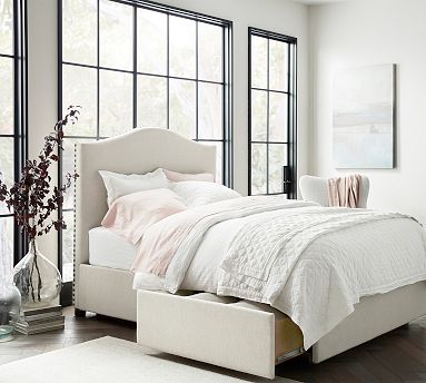 Rounded upholstered bed hotsell
