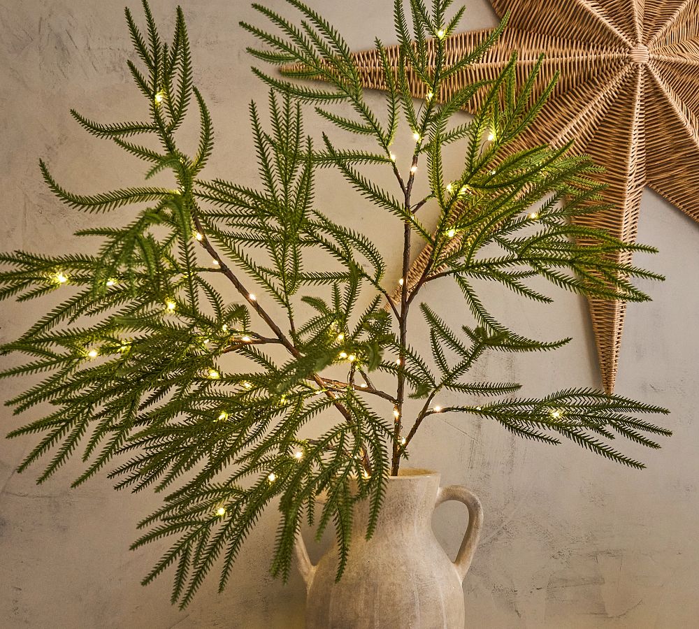 Lit Faux Draping Branch