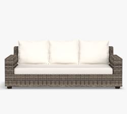 Torrey Wicker Square Arm Outdoor Sofa (86&quot;)