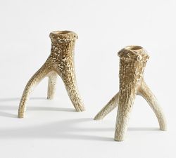 Antler Taper Candleholders - Set of 2