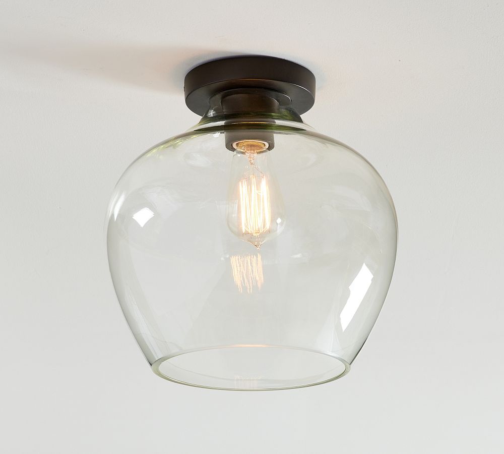 Flynn Recycled Glass Flush Mount (12&quot;)