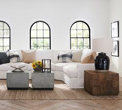Patchwork Square Reclaimed Wood End Table