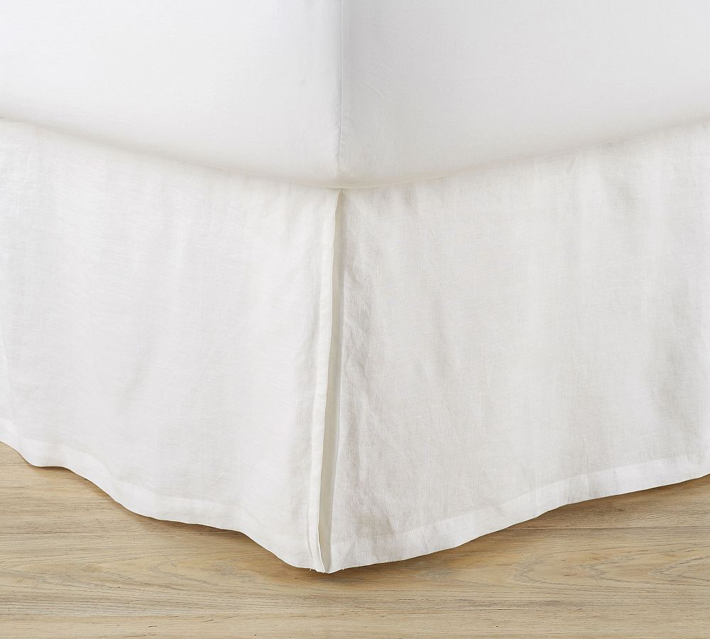 Pottery Barn Belgian Flax Linen Bed Skirt - King
