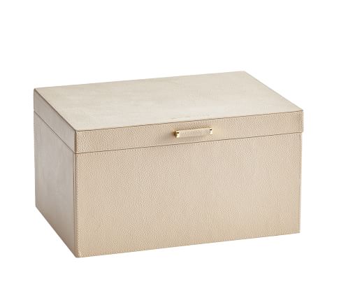 Quinn Leather Jewelry Box - Large - 13"W x 9.25"H