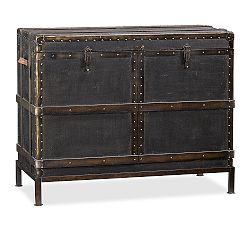 Ludlow 44.5" Trunk Bar Cabinet, Black