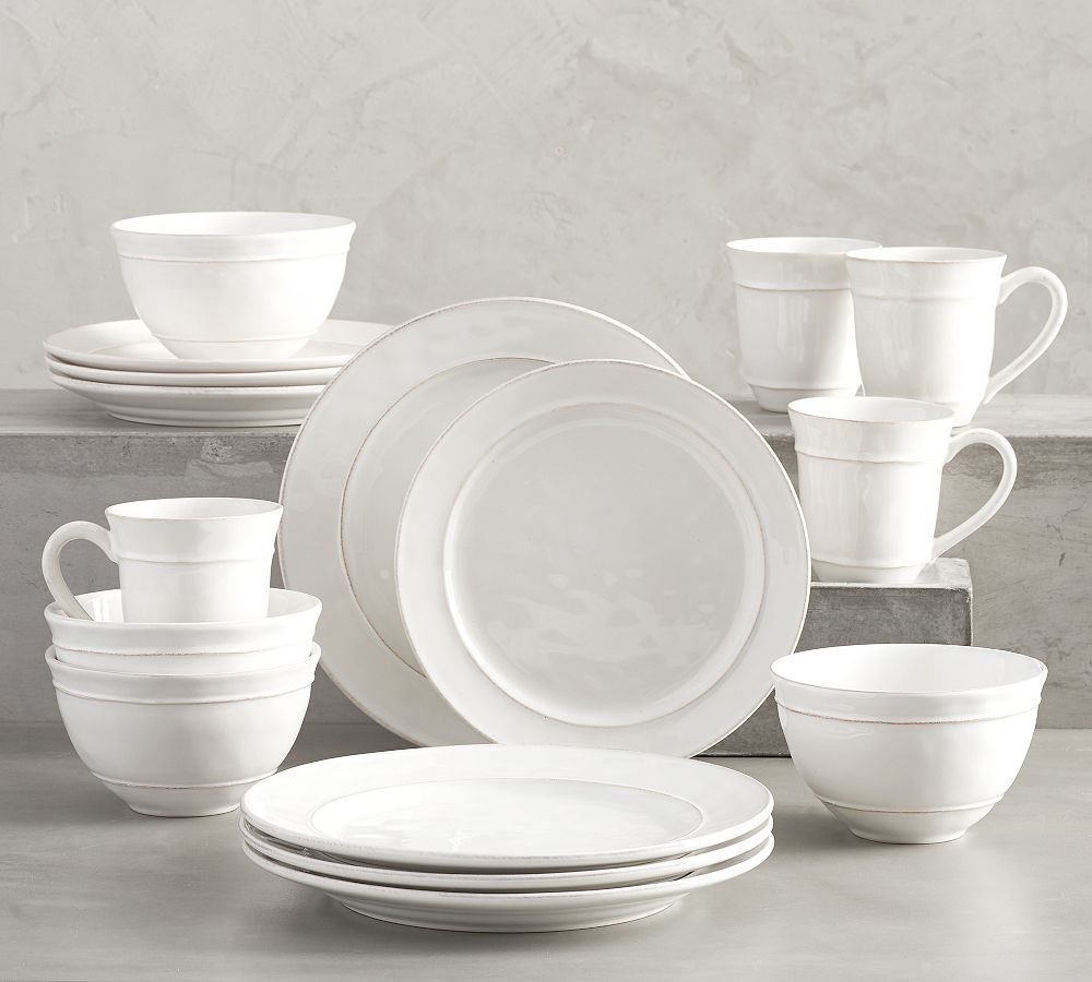 16 pc Cambria Handcrafted Stoneware Dinnerware (10 3/4 dinner plate + cereal bowl)Sets