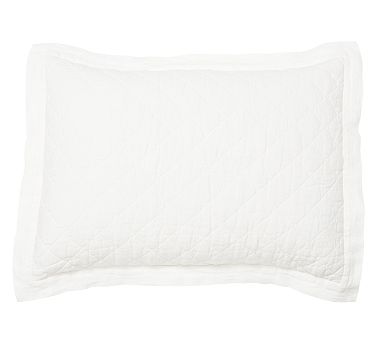 Belgian Flax Linen Diamond Quilted Sham
