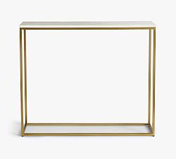 Open Box: Delaney Marble 36" Console Table - Brass