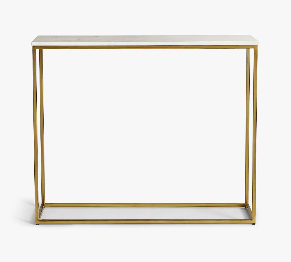Open Box: Delaney Marble 36" Console Table - Brass