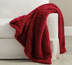 Fireside Cozy Reversible Throw Blanket, 50 x 60", Red