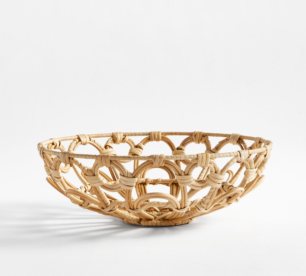 Monique Lhuillier Antibes Handwoven Wicker Serve Bowl