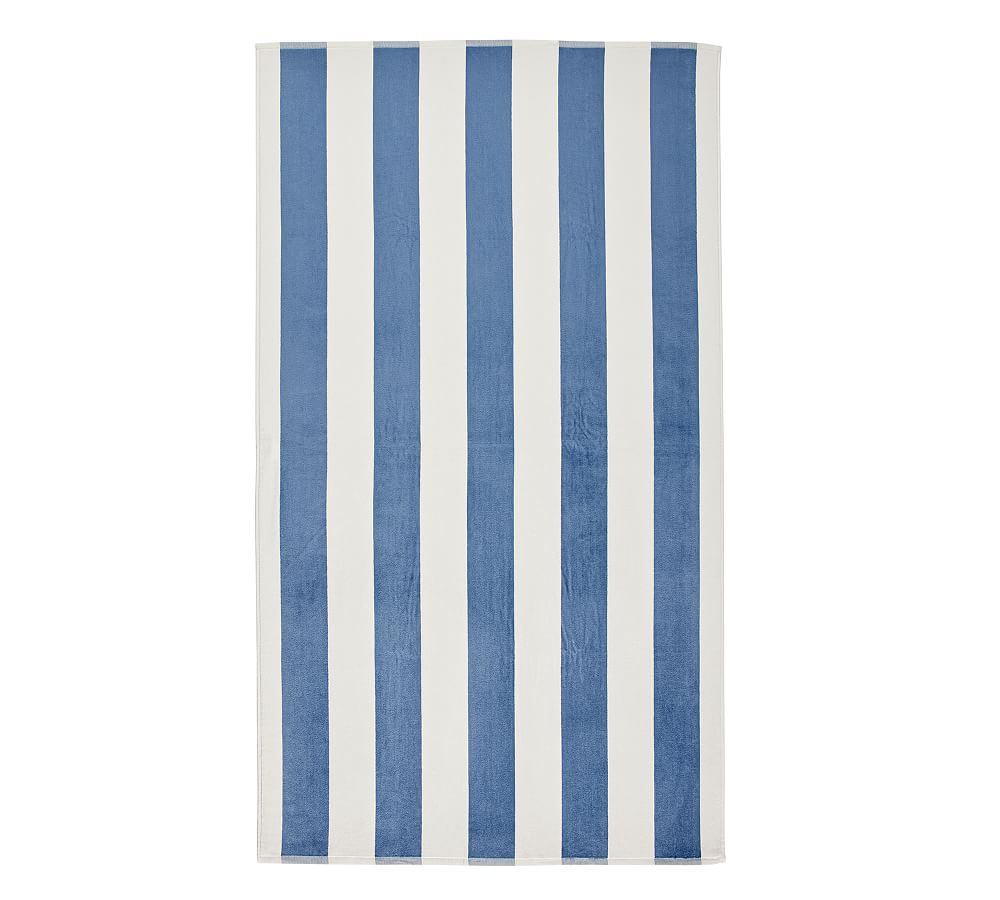 Classic Awning Striped Beach Towel "Chambray"