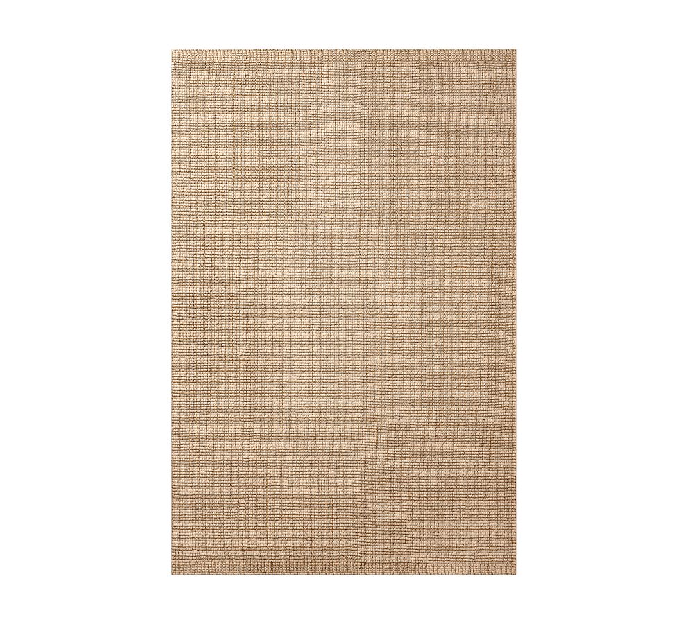 Natural Hand-Loomed Wool and Jute Rug, 6' x 9'