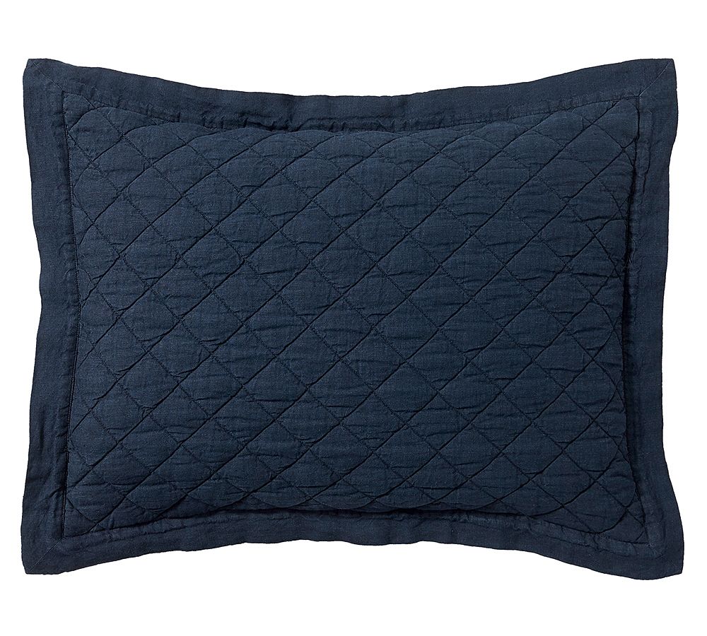 Belgian Flax Linen Diamond Quilted Sham