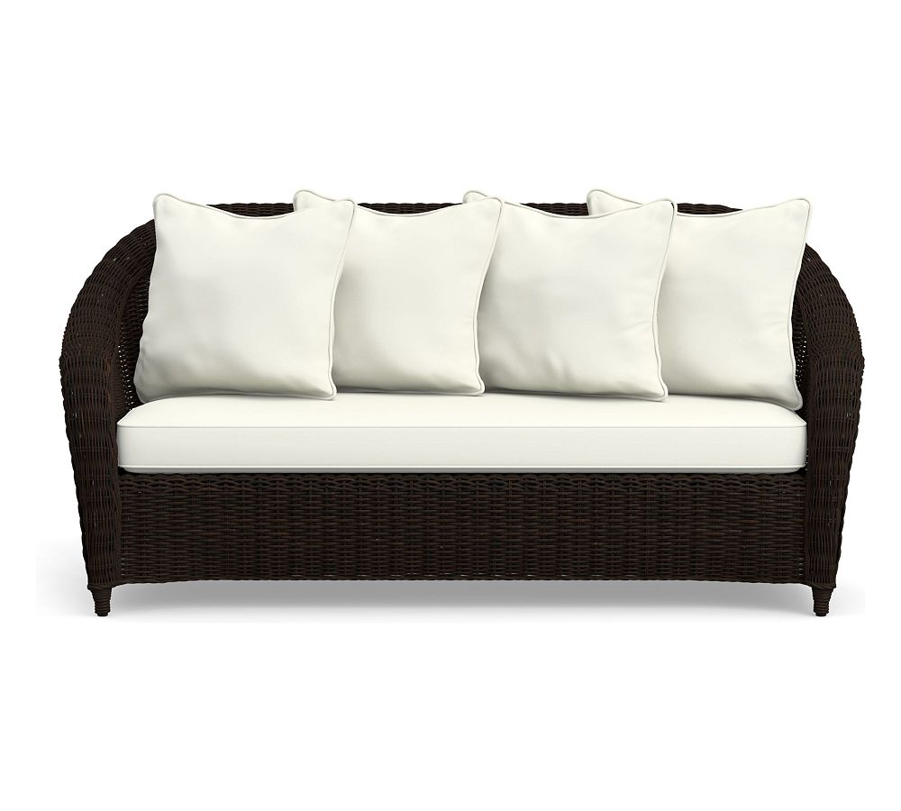 Torrey Cushion Cover Roll Arm Sofa, High Performance Canvas; White