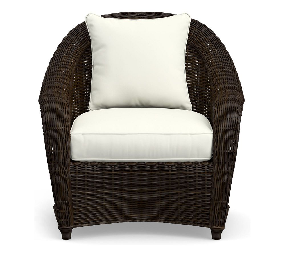 Torrey Cushion Cover Roll Arm Occ Chair, High Performance Canvas; White