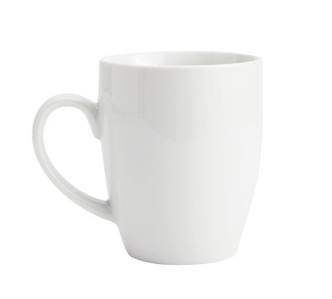 Caterer's Box Porcelain Mugs, Set of 12 - White