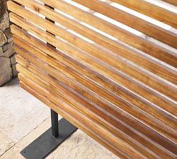 Acacia &amp; Steel Outdoor Privacy Screen