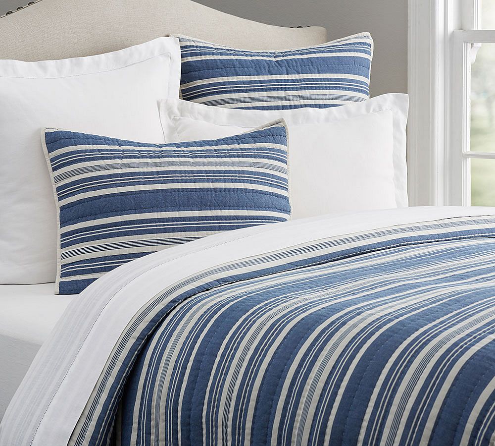 Larkin Stripe Coverlet &amp; Shams