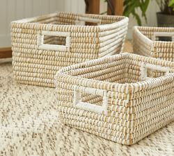 Dahlia Handwoven Rivergrass Utility Baskets - Set of 3