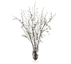 Faux Quince Blossoms &amp; Twigs Mixed Arrangement