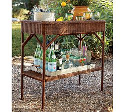 Palmetto All-Weather Wicker Bar Console, Honey