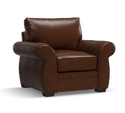 Pearce Roll Arm Leather Chair