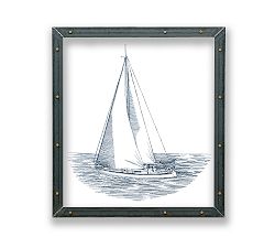 Sailing Sloop Framed Acrylic Print