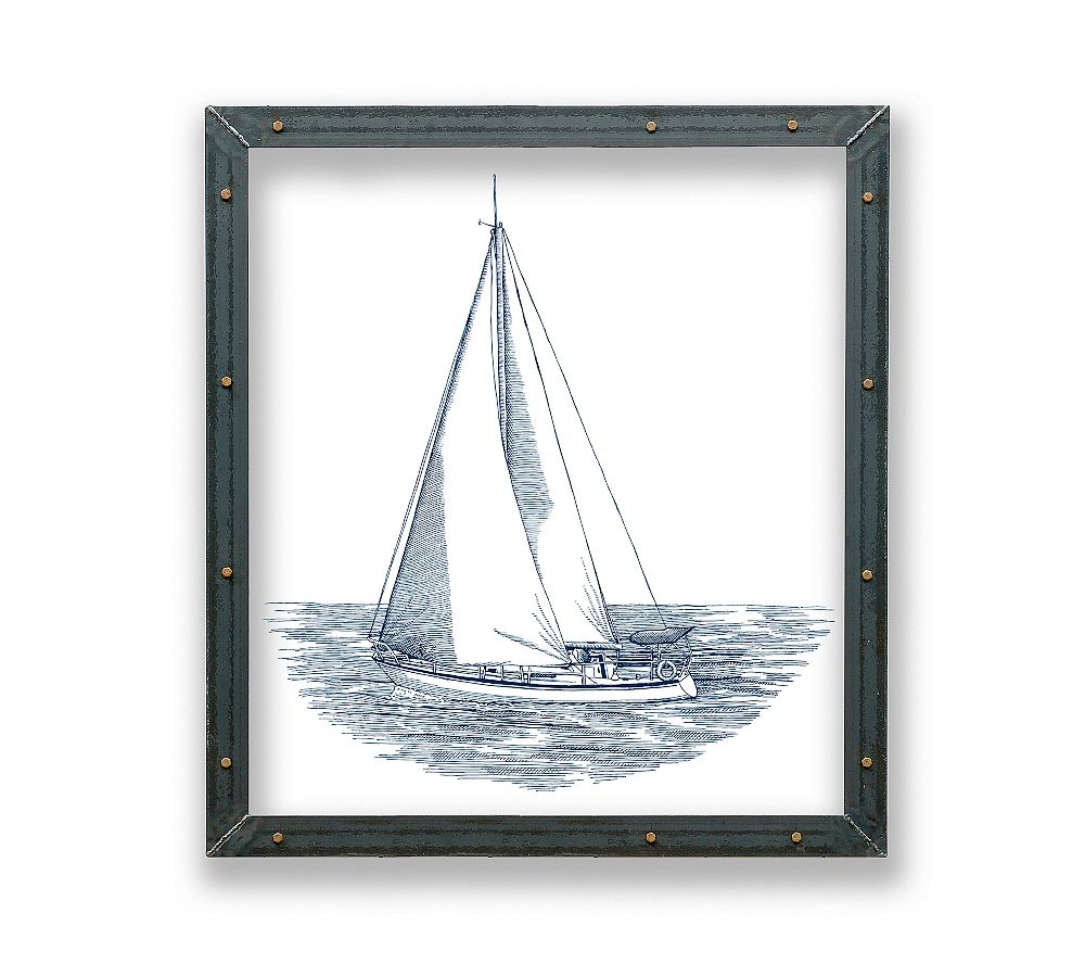 Sailing Sloop Framed Acrylic Print