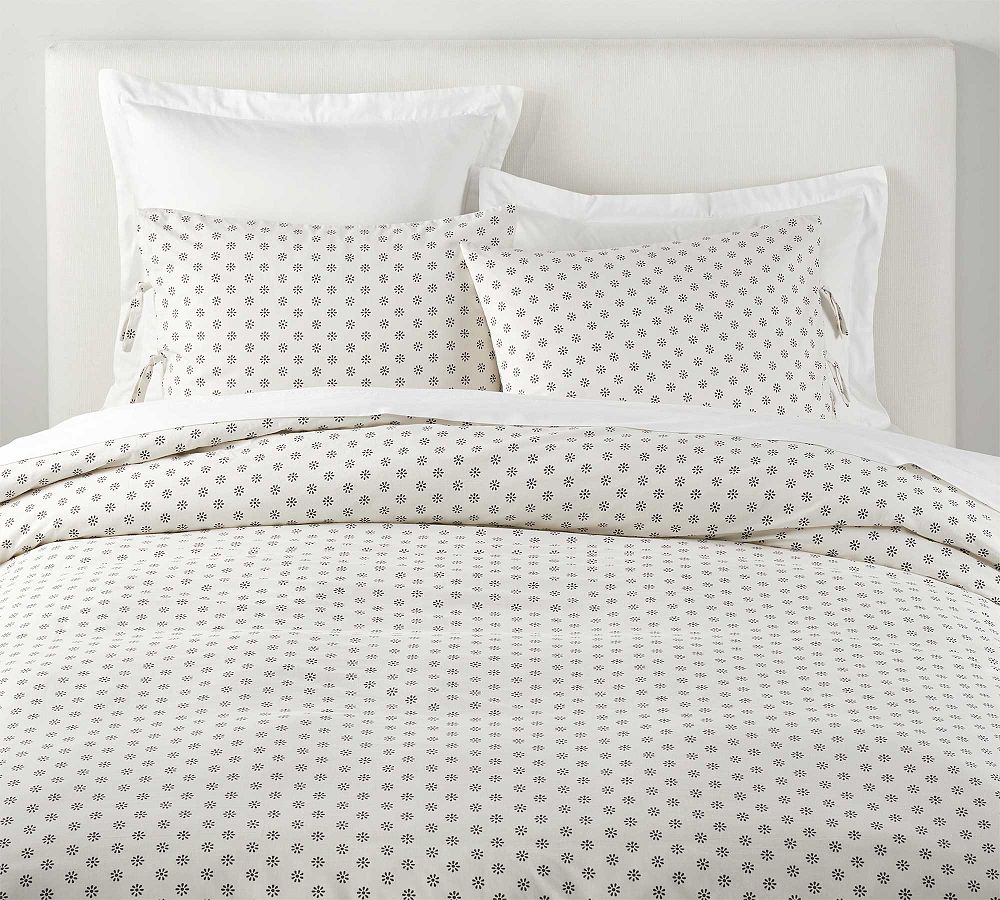 The Emily &amp; Meritt Folk Dot Tumbled&#160; Organic Cotton Duvet Cover &amp; Shams