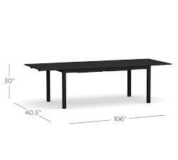 Chatham 74&quot; Metal Extendable Dining Table