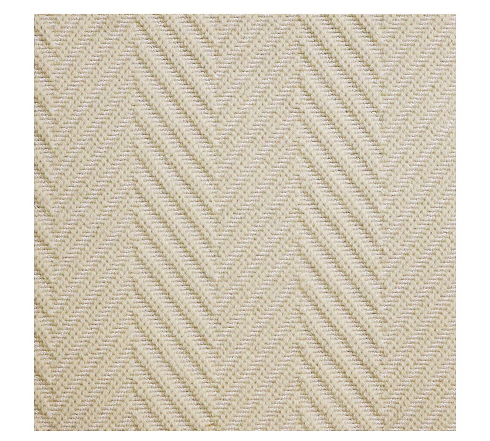 Custom Textured Chevron Wool Rug