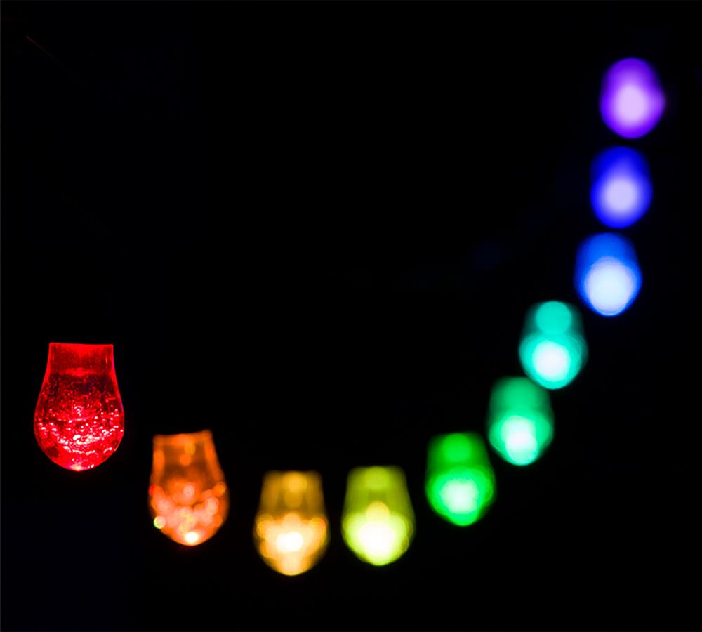 Solar Powered Color-Changing Outdoor LED String Lights