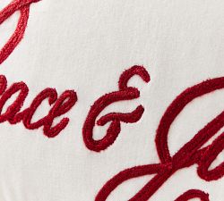 Peace and Joy Velvet Lumbar Pillow Cover