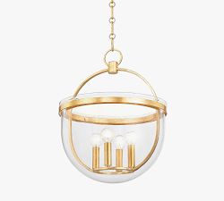 Merrick Round Glass Pendant (12&quot;-16&quot;)