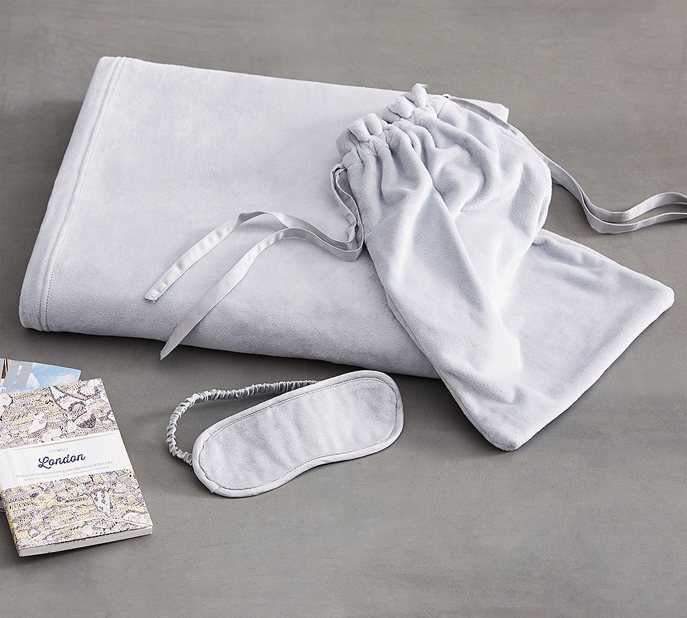 Travel Bag, Blanket, and Eyemask Set