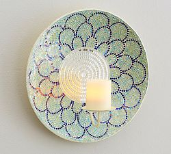 Blue Mosaic Tiles Wall Mount