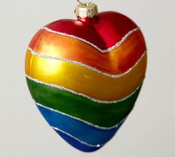 Mercury Glass Rainbow Love is Love Ornament