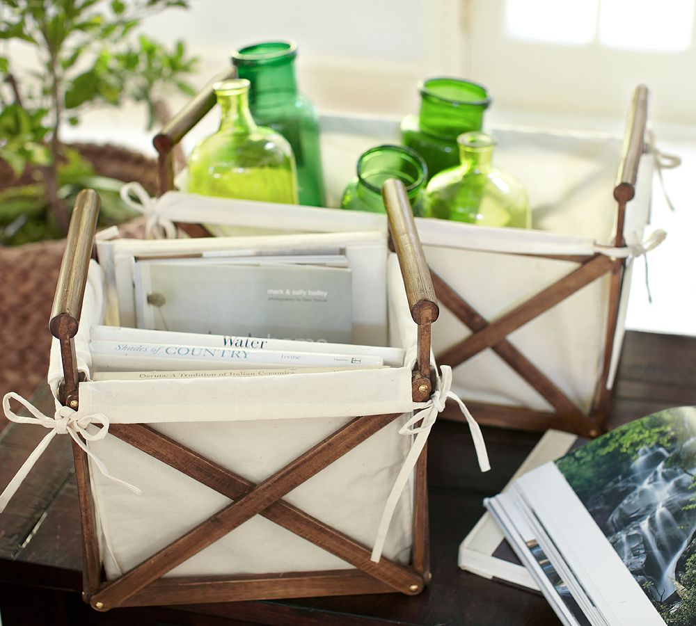 Canvas &amp; Wood Crate