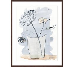 Custom Framed - Bouquet In Blues by The Artists Studio
