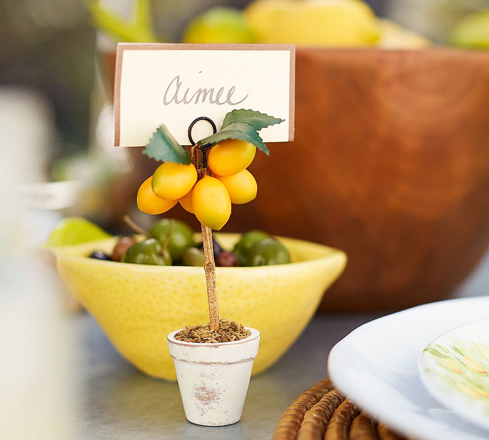 Lemon Tree Place Card Holder, Set of 4