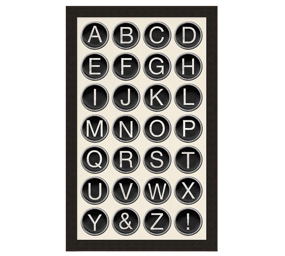 Type Key Chart Framed Print