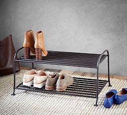 Antique Bronze Standing Shoe Rack